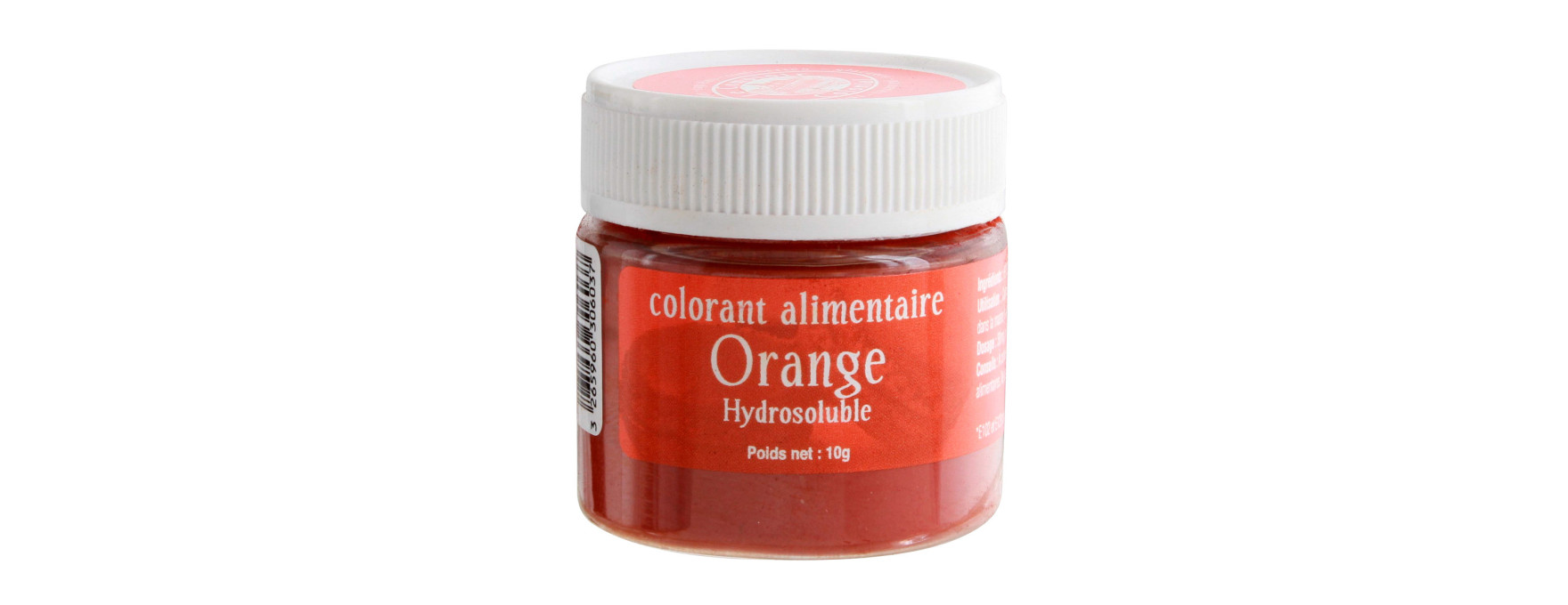 Colorant alimentaire en poudre hydrosoluble orange 10 gr - U