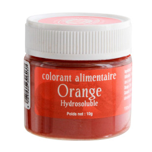Colorant alimentaire en poudre hydrosoluble orange 10 gr - U