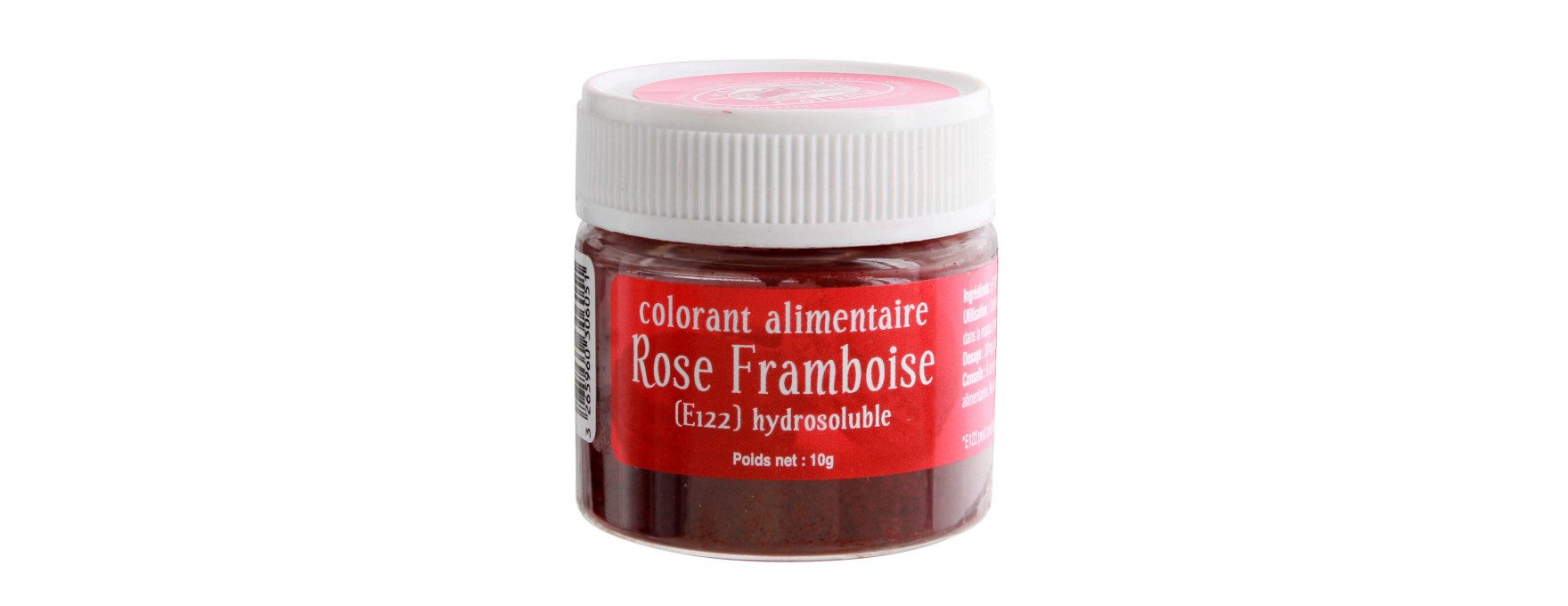 Colorant alimentaire en poudre hydrosoluble rose framboise 1