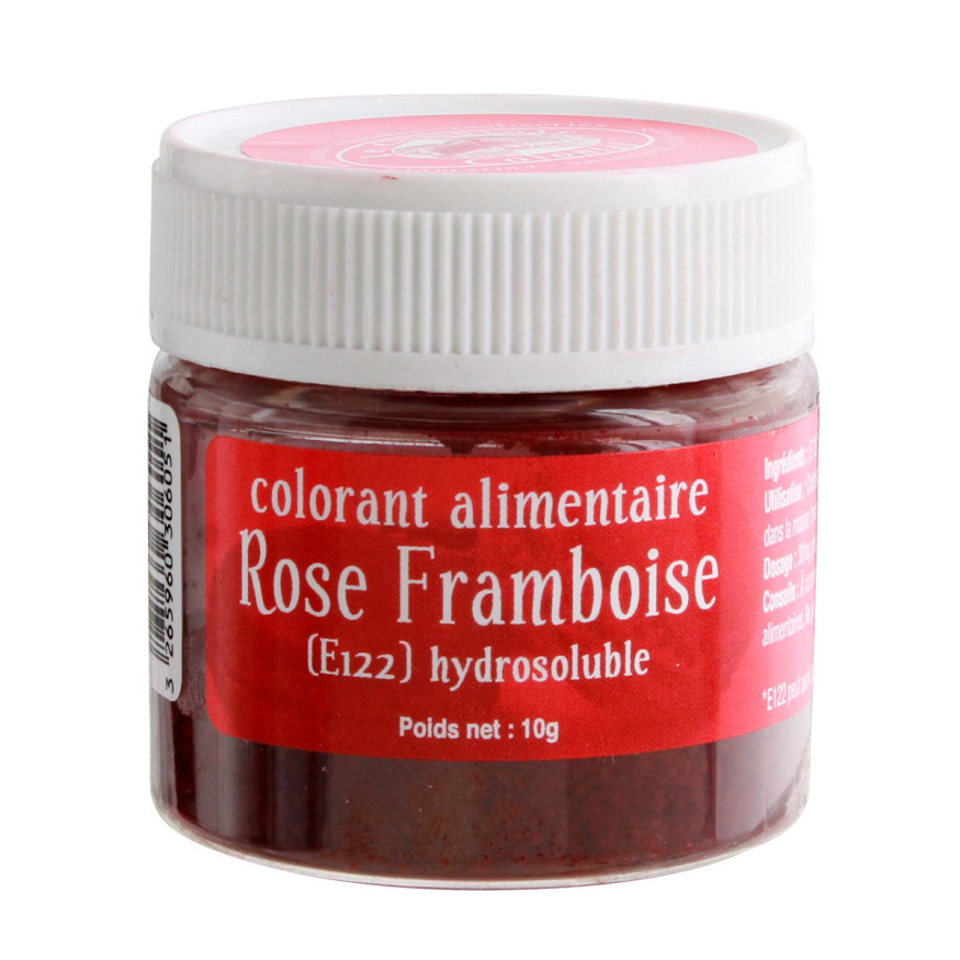 Colorant alimentaire en poudre hydrosoluble rose framboise 1