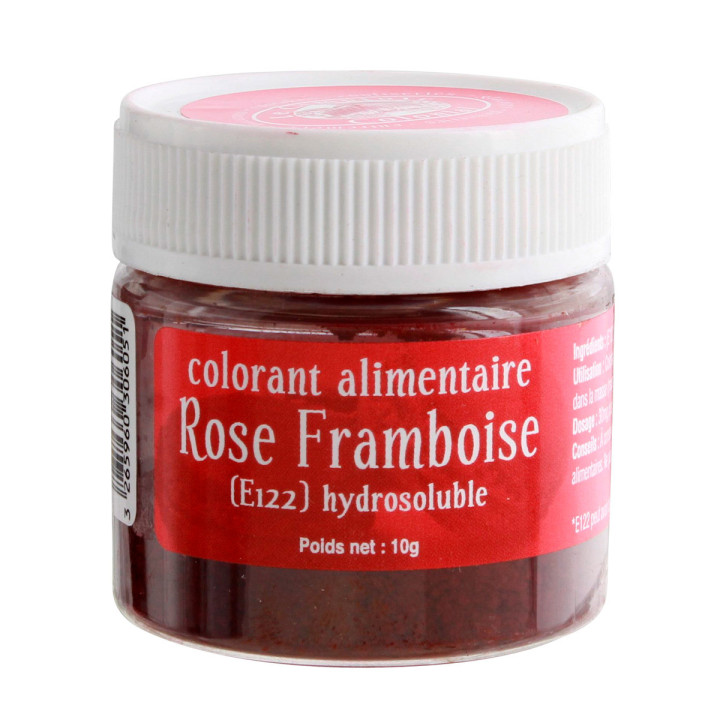 Colorant alimentaire en poudre hydrosoluble rose framboise 1