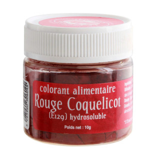 Colorant alimentaire en poudre hydrosoluble rouge coquelicot