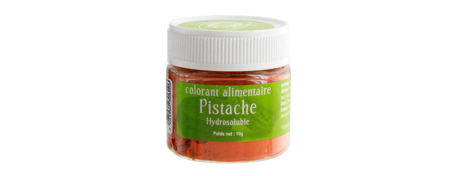 Colorant alimentaire en poudre hydrosoluble vert pistache 10