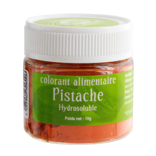 Colorant alimentaire en poudre hydrosoluble vert pistache 10