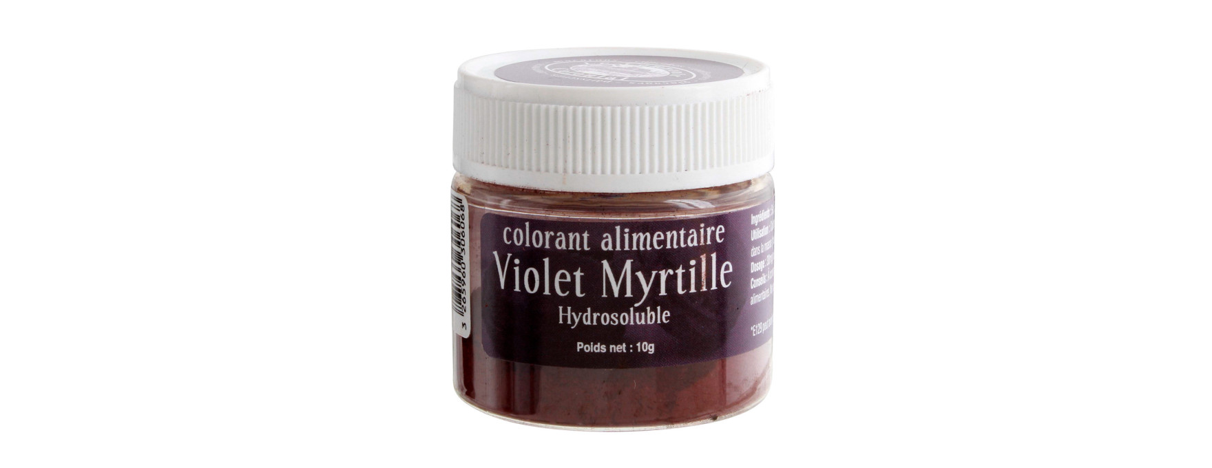 Colorant alimentaire en poudre hydrosoluble violet myrtille
