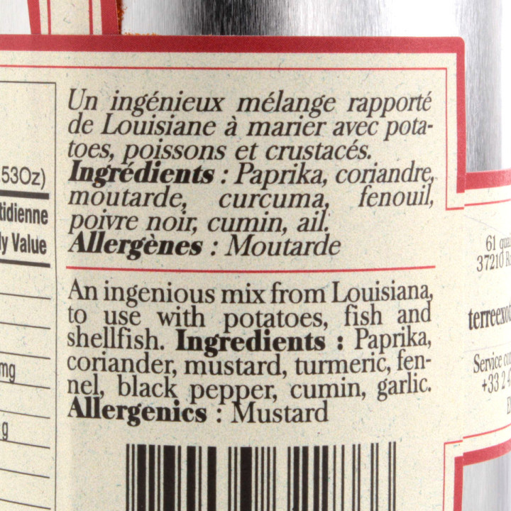 Mélange Cajun 60gr - Terre Exotique