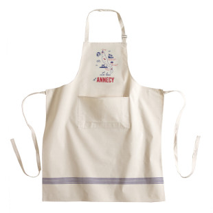 Tablier le lac d´Annecy 100% coton - Tissage de L´Ouest