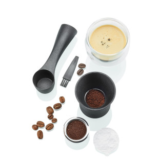 Set pour capsule de café : 2 capsules en inox, 80 autocollan