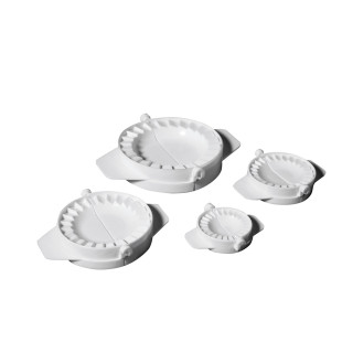 Lot de 4 moules à chaussons en plastique blanc 6, 8, 10 et 1