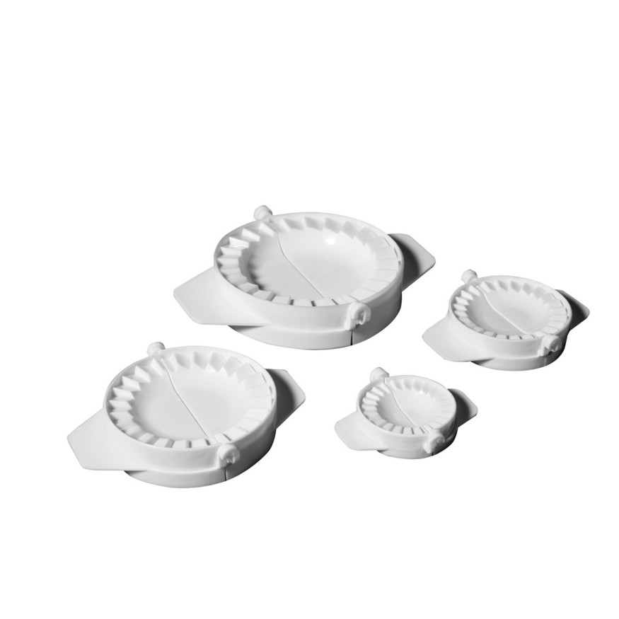 Lot de 4 moules à chaussons en plastique blanc 6, 8, 10 et 1