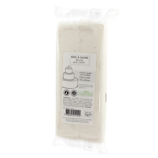 Pâte à sucre sans huile de palme blanche 1 kg Pâte à sucre sans huile de palme blanche 1 kg