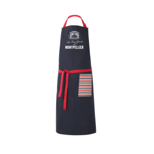 Tablier les 3 graces de Montpellier Marine 100% coton 80 x 1