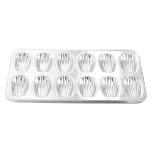 Moule 12 madeleines en fer blanc 40 cm - Alice Délice