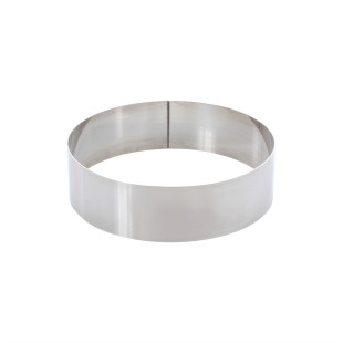 Cercle à mousse et entremets en inox 4 parts 16 cm hauteur 4