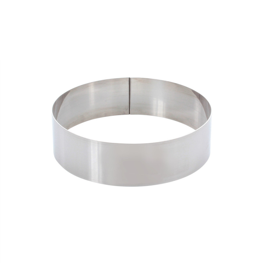 Cercle à mousse et entremets en inox 4 parts 16 cm hauteur 4