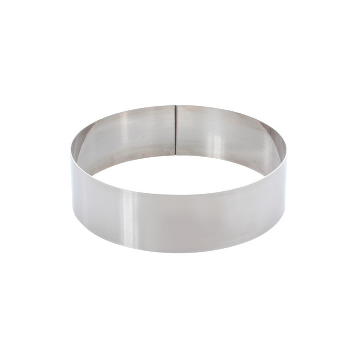 Cercle à mousse et entremets en inox 4 parts 16 cm hauteur 4