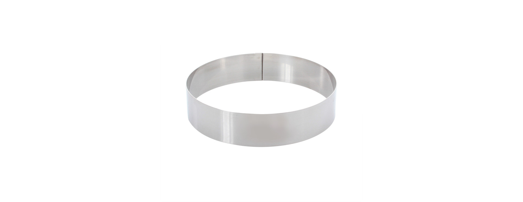 Cercle à mousse et entremets en inox 4/6 parts 20 cm hauteur