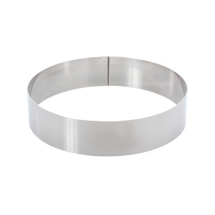 Cercle à mousse et entremets en inox 4/6 parts 20 cm hauteur