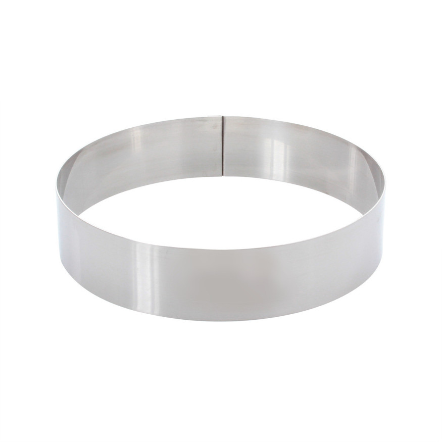 Cercle à mousse et entremets en inox 4/6 parts 20 cm hauteur