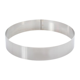 Cercle à mousse et entremets en inox 6/8 parts  24 cm hauteu