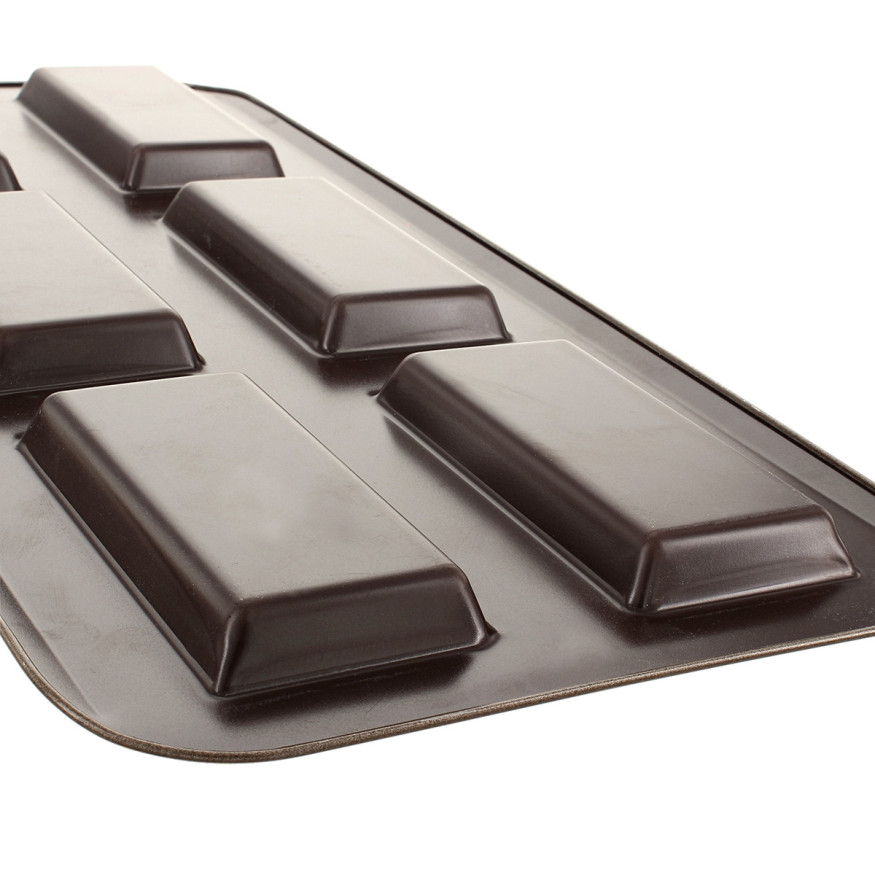 Moule 6 financiers en métal anti adhérent 38 cm - Alice Déli