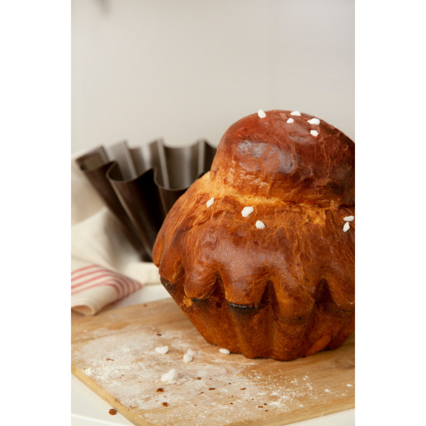 Moule à brioche en métal anti adhérent 4/6 parts 22 cm - Ali