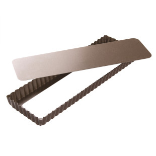Moule à tarte rectangulaire en métal anti-adhérent 5/6 parts