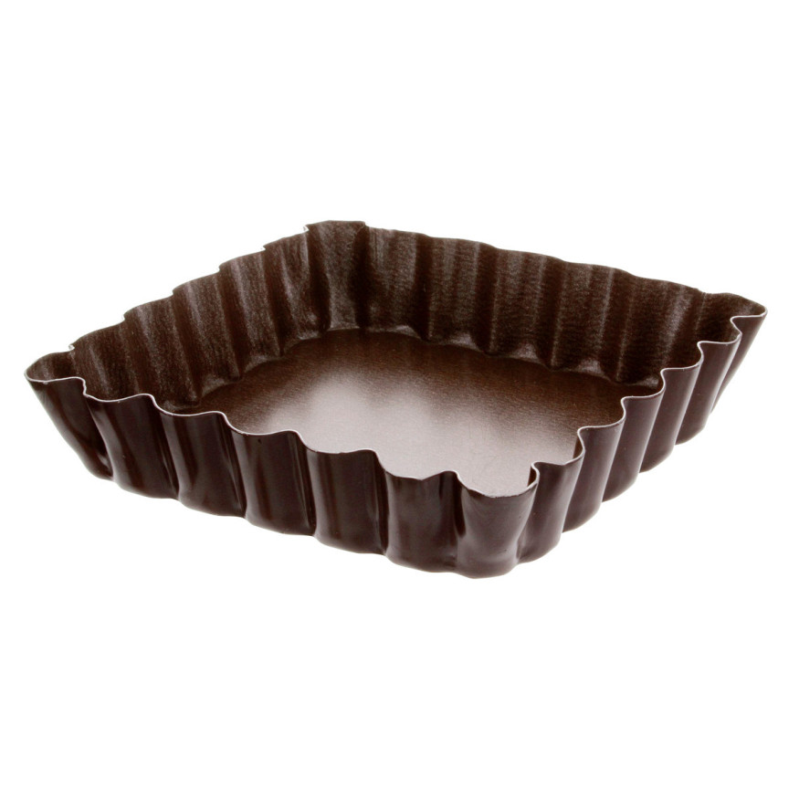 Moule à tartelette carré en métal anti adhérent 10 cm - Alic
