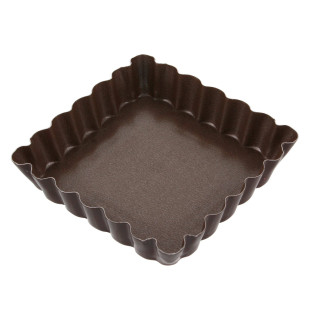 Moule à tartelette carré en métal anti adhérent 10 cm - Alic