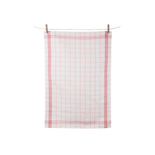 Torchon Tradi carreaux rouge - Tissage de l´ouest Torchon Tradi carreaux rouge - Tissage de l´ouest