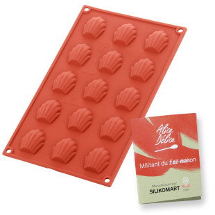 Moule en silicone 15 mini madeleines - Alice Délice