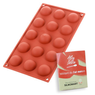 Moule en silicone 15 mini demi-sphères - Alice Délice