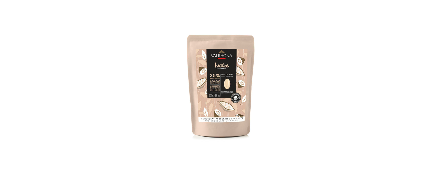 Chocolat blanc à pâtisser Ivoire 35% 250 gr - Valrhona