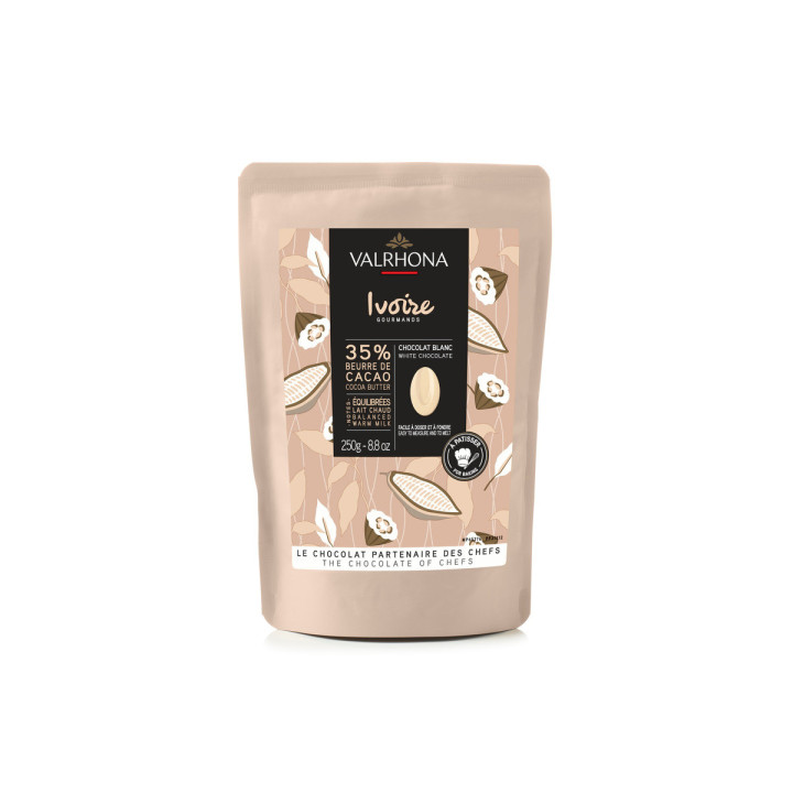 Chocolat blanc à pâtisser Ivoire 35% 250 gr - Valrhona