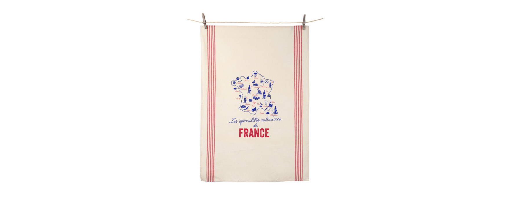 Torchon Spécialités culinaires de France - Tissage de l´oues