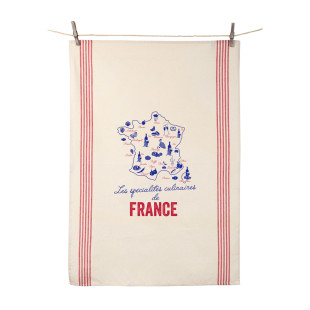 Torchon Spécialités culinaires de France - Tissage de l´oues Torchon Spécialités culinaires de France - Tissage de l´oues