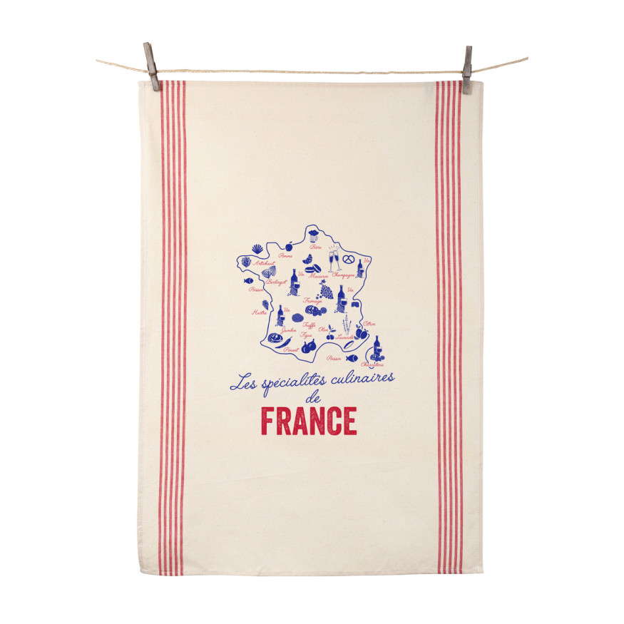 Torchon Spécialités culinaires de France - Tissage de l´oues