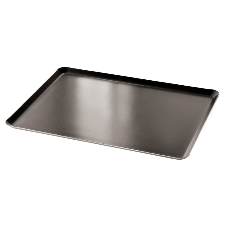 Plaque de cuisson avec rebord en métal anti adhérent 30 x 40