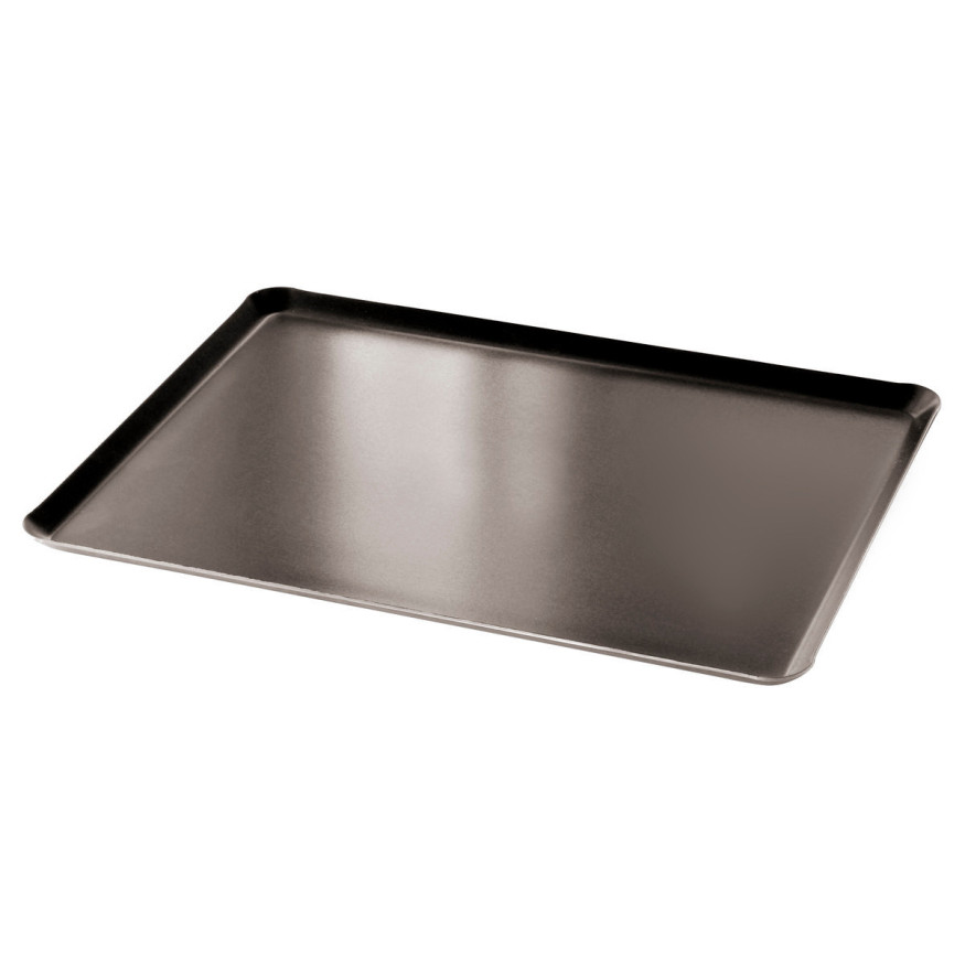 Plaque de cuisson avec rebord en métal anti adhérent 30 x 40