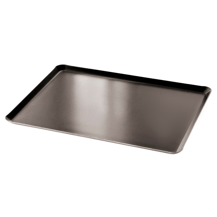 Plaque de cuisson avec rebord en métal anti adhérent 30 x 40