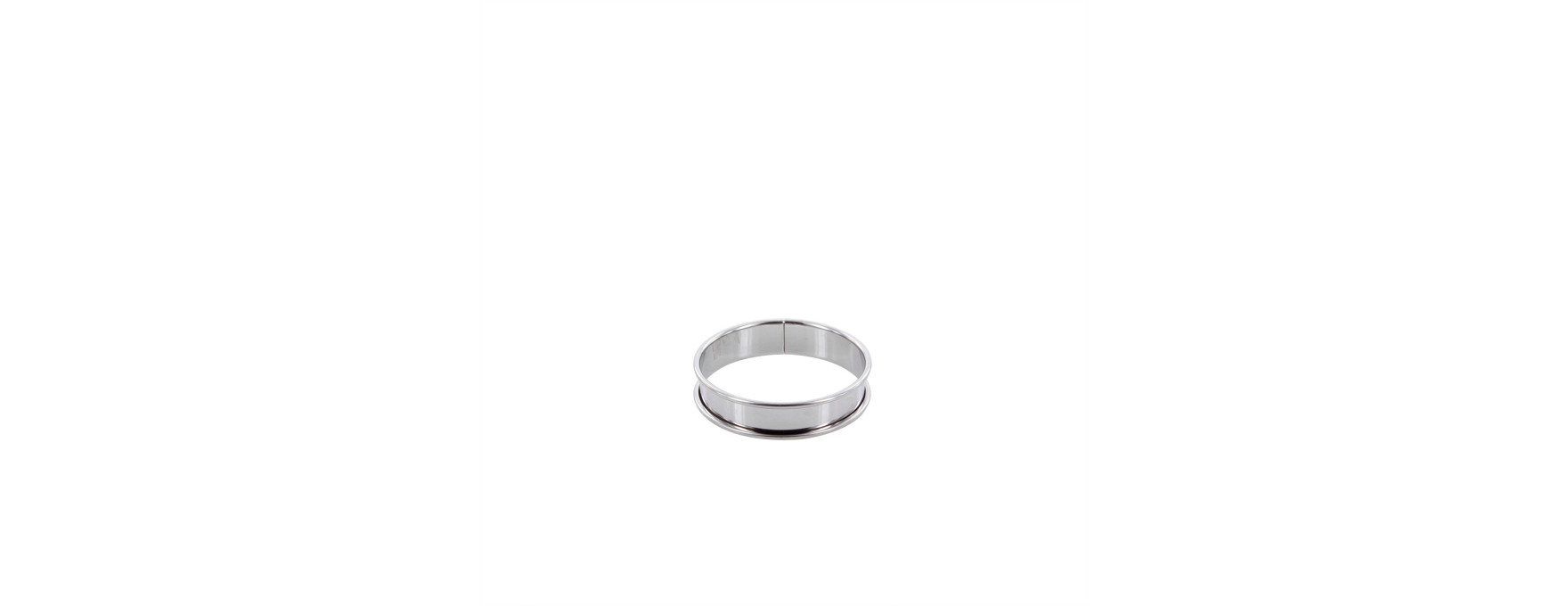 Cercle à tartelette en inox 8 cm hauteur 2 cm - Alice Délice