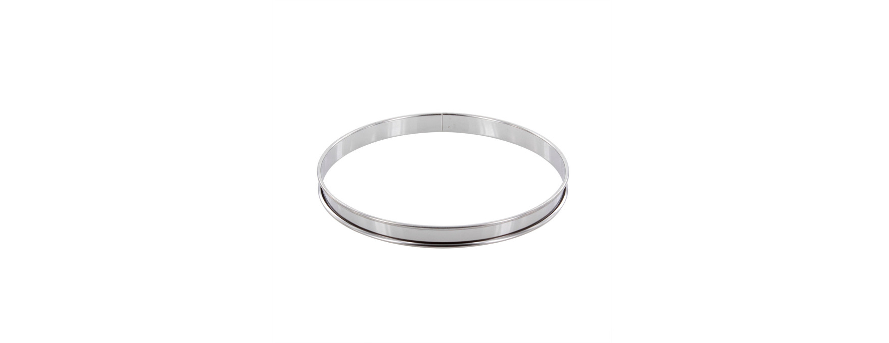 Cercle à tarte en inox 22 cm hauteur 2 cm - Alice Délice