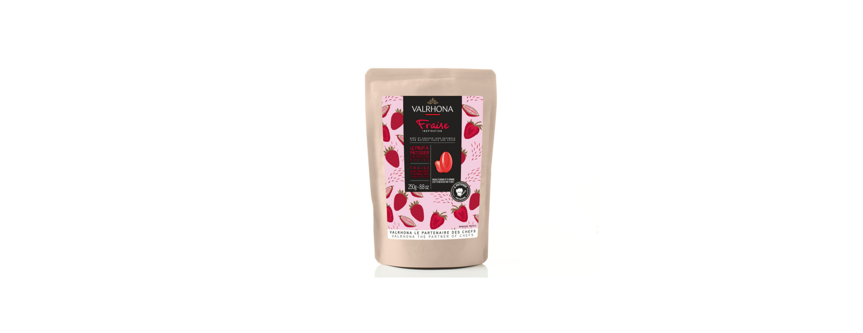 Chocolat à pâtisser inspiration fraise 250 gr - Valrhona