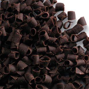 Décor en chocolat : petits copeaux en chocolat noir 80 gr - Décor en chocolat : petits copeaux en chocolat noir 80 gr -