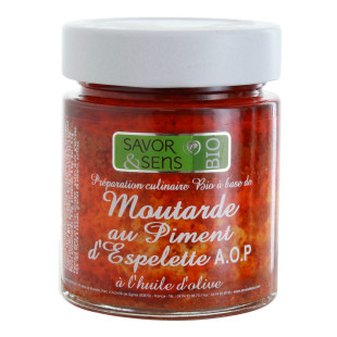 Moutarde bio espelette 130g - Savor et Sens Moutarde bio espelette 130g - Savor et Sens