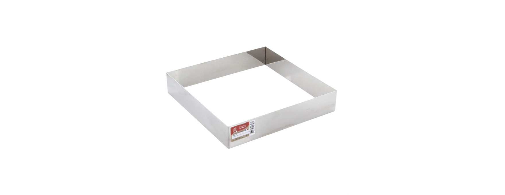 Cadre à pâtisserie carré en inox 24 cm hauteur 4.5 cm - 10/1