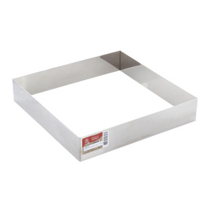 Cadre à pâtisserie carré en inox 24 cm hauteur 4.5 cm - 10/1