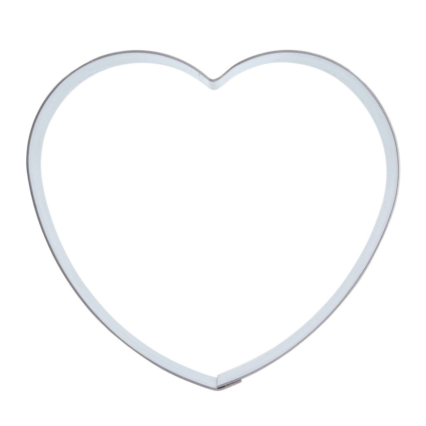 Coeur à pâtisserie individuel en inox 8,5 cm hauteur 3 cm - 