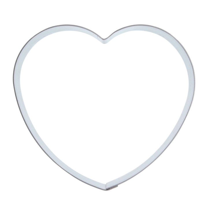 Coeur à pâtisserie individuel en inox 8,5 cm hauteur 3 cm - 