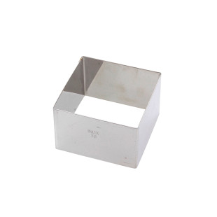Carré à pâtisserie individuel en inox 7 cm hauteur 4,5 cm - 